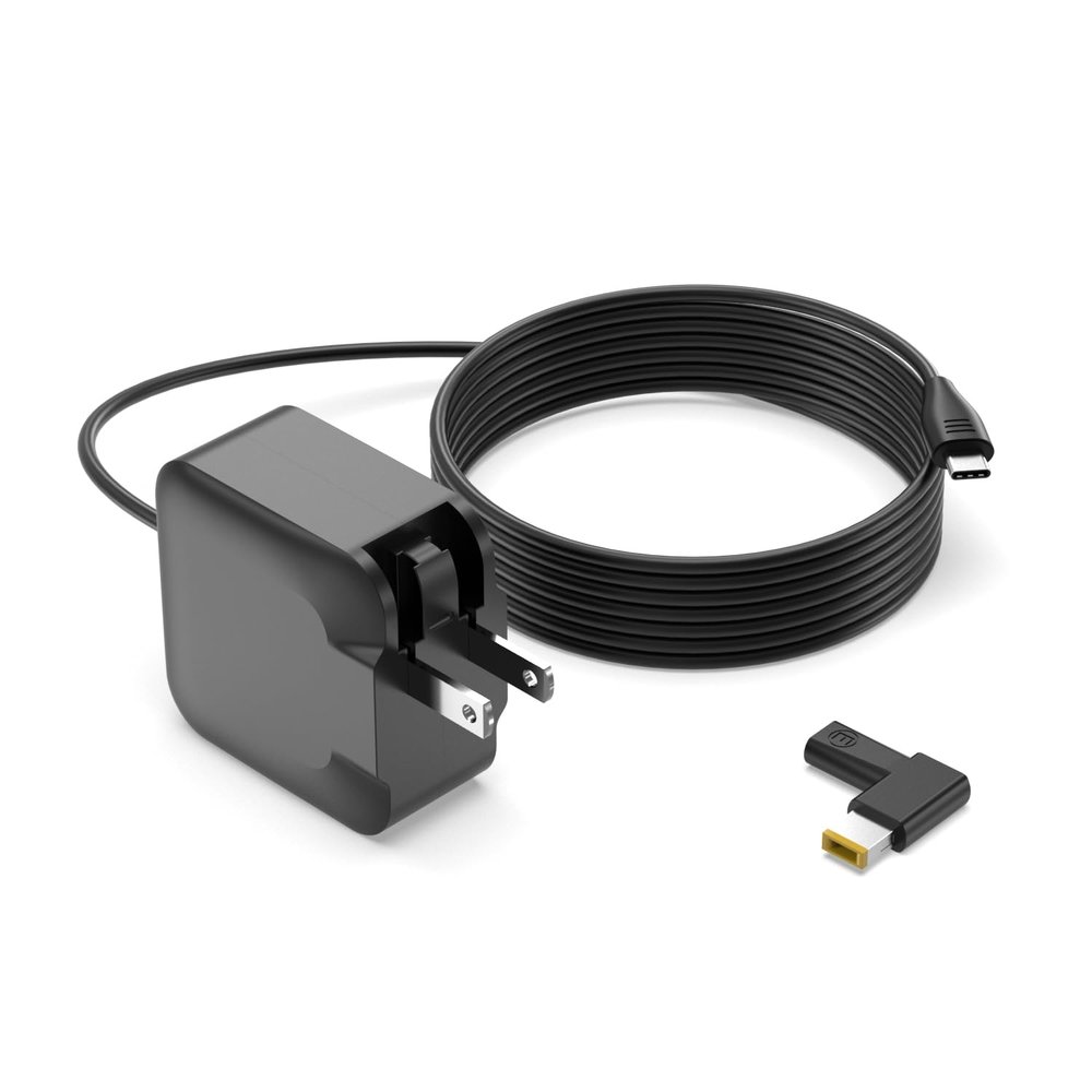 65W 45W AC Charger Fit for Lenovo ThinkPad X1 Yoga, X1 Carbon, X1 Tablet Laptop, Petite Design (40% Smaller), with USB C Connector and Square Tip, Fast Charger