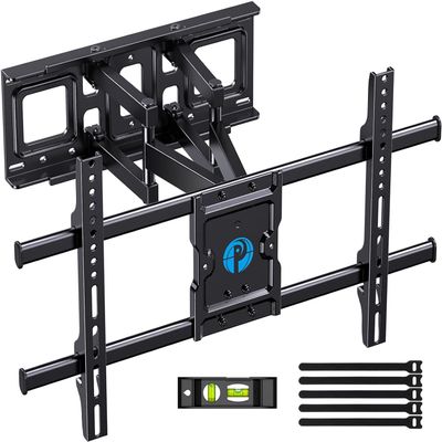 Pipishell Full Motion TV Wall Mount for Most 37-84 Inch TVs up to 132lbs, Wall Mount TV Bracket Articulating Swivel Tilt Extension Leveling Max VESA 600x400mm Fits 12/16" Wood Stud, PILFK1