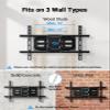 Pipishell Full Motion TV Wall Mount for Most 37-84 Inch TVs up to 132lbs, Wall Mount TV Bracket Articulating Swivel Tilt Extension Leveling Max VESA 600x400mm Fits 12/16" Wood Stud, PILFK1 view 3