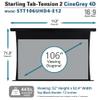 Elite Screens Starling Tab-Tension 2 CineGrey 4D, 106" 16:9, Ceiling, Ambient Light Rejecting (CLR/ALR) Tab-Tensioned Electric Drop Down Front Projector Screen Programmed Remote Kit, STT106UHD4-E12 view 4