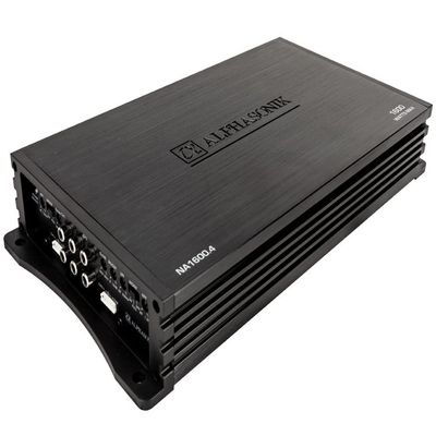 Alphasonik NA1600.4 Neuron Series 1600 Watts Max 4-Channel Car Amp with 4-Way Protection Circuitry Multi-Channel Bridgeable Class A/B Amplifier Low & High Level Inputs