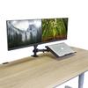 AEONS Dual Monitor and Laptop Desk Mount Combo Stand with Notebook Tray fits 17 inch, 3-in-1 Adjustable Triple Arm Mount fits 27 inch LCD Screen with VESA, Clamp and Cable Management, Black view 3