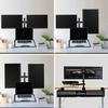 AEONS Dual Monitor and Laptop Desk Mount Combo Stand with Notebook Tray fits 17 inch, 3-in-1 Adjustable Triple Arm Mount fits 27 inch LCD Screen with VESA, Clamp and Cable Management, Black view 4