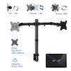 AEONS Dual Monitor Desk Mount Stand, Adjustable Dual Arm Mount fits up to 32 inch LCD Screen with VESA, Clamp and Cable Management, Black view 3