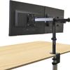 AEONS Dual Monitor Desk Mount Stand, Adjustable Dual Arm Mount fits up to 32 inch LCD Screen with VESA, Clamp and Cable Management, Black view 4