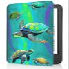 AIRWEE Case for 6.8" Kindle Paperwhite 11th Gen 2021 & Signature Edition, Slim Lightweight PU Leather Stand Cover with Auto Wake/Sleep, Magnetic Closure Folio for Women Men, Ocean Turtle view 1