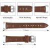 FitTurn Compatible with Fitbit Charge 5 Leather Bands for Women Men Replacement Luxury Crocodile Embossed Business Genuine Leather Watch Band for Charge 5 (Brown) view 3