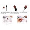 Sanding Set, Nail Sanding Head Sanding Sleeves Sanding Caps, 80# Grit Nail Art Sanding Heads Manicure Polishing Sanding Nail Drills Abrasive Belts Set view 3