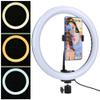 12 Inch LED Light, 3200K-5600K USB 12W with Ball Head Phone Clip for Makeup Live Stream and Video Productionl, LED Lamp view 4