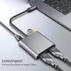 USB C to Dual HDMI Adapter, 4 in 1 USB Type C Hub with 2 HDMI/USB3.0 /PD Charging, Dual Screen Display USB-C Docking Station for Windows, MacOS view 4