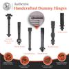 4 Pack 9" Black Faux Strap Hinges - Hand Forged Dummy Faux Hinge Handmade Rustic Iron Hinges for Farmhouse Shutter, Carriage Doors, Barn Door, Castle Door, and Gates The Ionian Series view 4