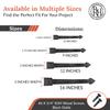 4 Pack 16" Black Faux Strap Hinges - Hand Forged Dummy Faux Hinge  Handmade Rustic Iron Hinges for Farmhouse Shutter, Carriage Doors, Barn Door, Castle Door, and Gates  The Colonial Series view 2