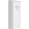 Ekena Millwork PBP025X050X100FOS07 Standard Foster Star PVC Plinth Block with Beveled Edge, 2 1/2"W x 5"H x 1"P view 1