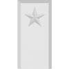 Ekena Millwork PBP025X050X100FOS07 Standard Foster Star PVC Plinth Block with Beveled Edge, 2 1/2"W x 5"H x 1"P view 2