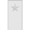 Ekena Millwork PBP050X100X075FOS07 Standard Foster Star PVC Plinth Block with Beveled Edge, 5"W x 10"H x 3/4"P view 2