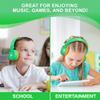 Contixo KB-5 Kids Headphones - Over The Ear Foldable Bluetooth Wireless Headphone for Kids - 85dB with Volume Limited - Toddler Headphones for Boys and Girls (Green+Orange) view 2