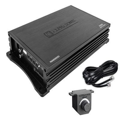 Alphasonik NA6000D Neuron Series 6000 Watts Max Monoblock Car Amp with 4-Way Protection Circuitry Class-D Amplifier Low & High Level Inputs (Remote Bass Knob Included)