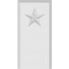 Ekena Millwork PBP030X060X100FOS07 Standard Foster Star PVC Plinth Block with Beveled Edge, 3"W x 6"H x 1"P view 2