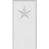 Ekena Millwork PBP045X090X100FOS07 Standard Foster Star PVC Plinth Block with Beveled Edge, 4 1/2"W x 9"H x 1"P view 2