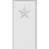 Ekena Millwork PBP040X080X050FOS07 Standard Foster Star PVC Plinth Block with Beveled Edge, 4"W x 8"H x 1/2"P view 2