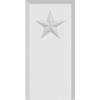 Ekena Millwork PBP030X060X050FOS07 Standard Foster Star PVC Plinth Block with Beveled Edge, 3"W x 6"H x 1/2"P view 2