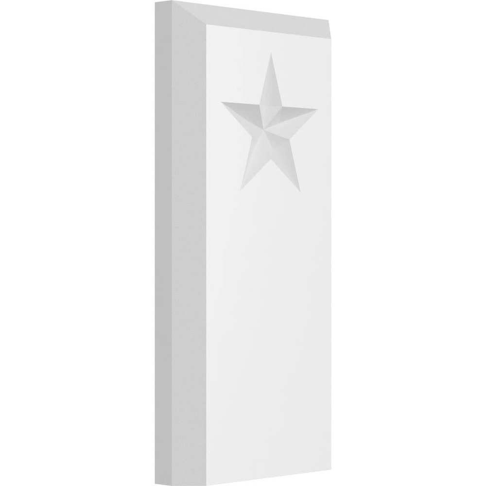 2 1/2"W x 5"H x 1/2"P Standard Foster Star Plinth Block with Beveled Edge
