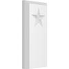 2 1/2"W x 5"H x 1/2"P Standard Foster Star Plinth Block with Beveled Edge view 1