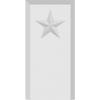 2 1/2"W x 5"H x 1/2"P Standard Foster Star Plinth Block with Beveled Edge view 2