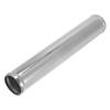 X AUTOHAUX OD 2" 51mm Length 12" 300mm Aluminum Alloy Tube Intercooler Pipe Straight Air Intake Tube Silver Tone for Car view 1
