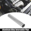 X AUTOHAUX OD 2" 51mm Length 12" 300mm Aluminum Alloy Tube Intercooler Pipe Straight Air Intake Tube Silver Tone for Car view 3