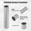 X AUTOHAUX OD 2" 51mm Length 12" 300mm Aluminum Alloy Tube Intercooler Pipe Straight Air Intake Tube Silver Tone for Car view 4