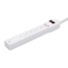 Amazon Basics 6-Outlet Surge Protector Power Strip, 6-Foot Long Cord, 790 Joule - White & High-Speed HDMI Cable (18 Gbps, 4K/60Hz) - 6 Feet, Black view 3