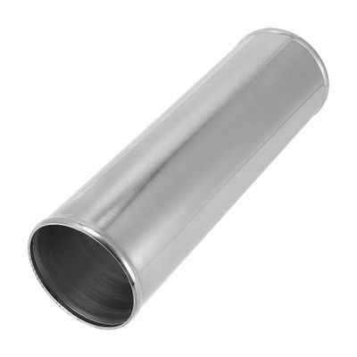 X AUTOHAUX OD 3.5" 89mm Length 12" 300mm Aluminum Alloy Tube Intercooler Pipe Straight Air Intake Tube Silver Tone for Car