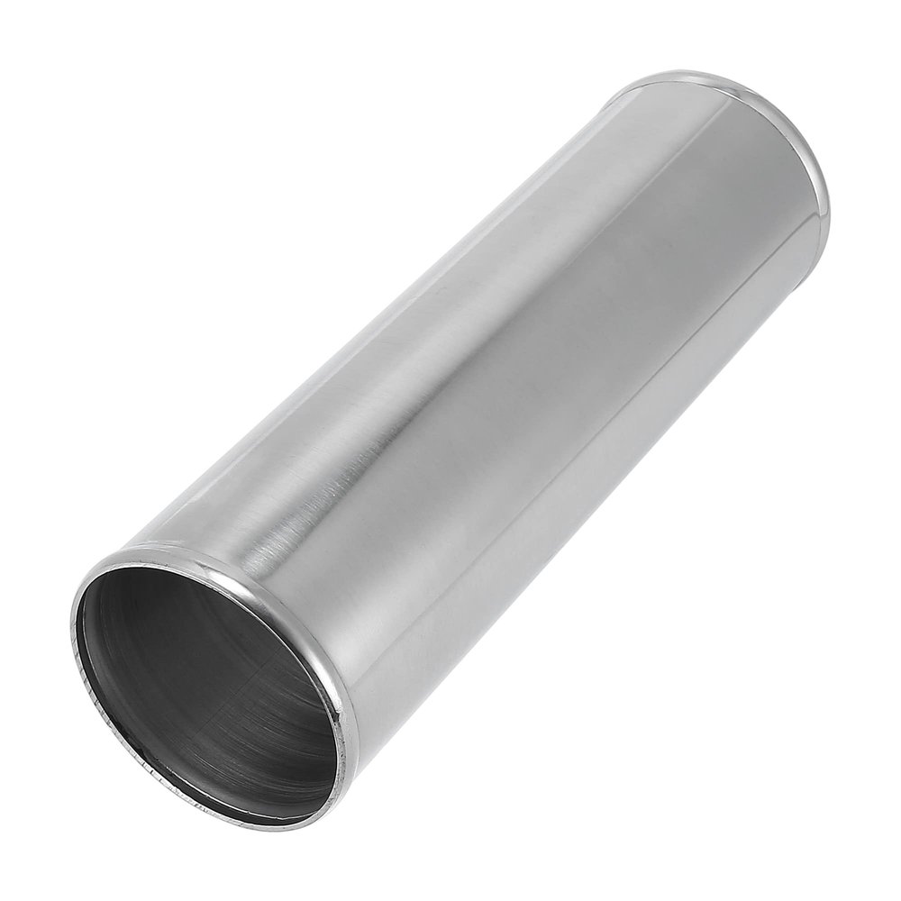 X AUTOHAUX OD 3.5" 89mm Length 12" 300mm Aluminum Alloy Tube Intercooler Pipe Straight Air Intake Tube Silver Tone for Car