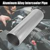 X AUTOHAUX OD 3.5" 89mm Length 12" 300mm Aluminum Alloy Tube Intercooler Pipe Straight Air Intake Tube Silver Tone for Car view 2