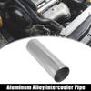 X AUTOHAUX OD 3.5" 89mm Length 12" 300mm Aluminum Alloy Tube Intercooler Pipe Straight Air Intake Tube Silver Tone for Car view 3