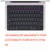 Keyboard Skin Compatible with MacBook Pro 14 & 16 M5 M4 M3 M2 A3434 A3112 A3185 A3401 A2918 A2992 A2779 A2442 A3403 A3186 A2991 A2780 A2485, MacBook Air 15.3 13.6 inch A3114 A2941 A3113 A2681 (Clear) view 2