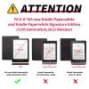 Case for 6.8 inch Kindle Paperwhite 11th Generation 2021 Lightweight Smart Cover with Auto Wake/Sleep Case for Kindle Paperwhite 2021 Signature Edition & E-Reader - Purple Rose & Butterfly view 2
