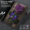 Case for 6.8 inch Kindle Paperwhite 11th Generation 2021 Lightweight Smart Cover with Auto Wake/Sleep Case for Kindle Paperwhite 2021 Signature Edition & E-Reader - Purple Rose & Butterfly view 4