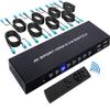 TCNEWCL 8 Port KVM Switch HDMI, 4K@30Hz 8 in 1 Out HDMI KVM Switch for 8 PC Sharing 1 HD Monitor and 4 USB Devices with IR Remote & 8 HDMI Cables view 1