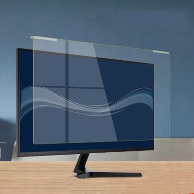 WLWLEO Anti Blue Light Screen Protector for 15.6/17 Inch Laptop, 22-27 Inch Desktop Computer Blocking Blue Light Filter, Hanging Removable Acrylic Anti-Scratch Protector Panel,27 inch