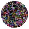 200Pcs Neon Style Stickers Decals, Cool Neon Light Stickers for Kids Teens Adults, Waterproof Vinyl Stickers for Laptop Water Bottle Guitar Skateboard view 1