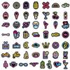 200Pcs Neon Style Stickers Decals, Cool Neon Light Stickers for Kids Teens Adults, Waterproof Vinyl Stickers for Laptop Water Bottle Guitar Skateboard view 3