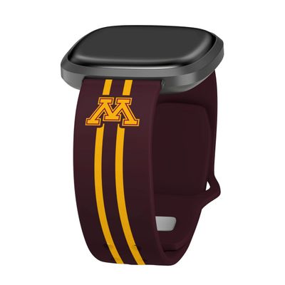 Affinity Bands Minnesota Golden Gophers HD Watch Band Compatible with Fitbit Versa 3 & Sense 1 (Short Stripes)