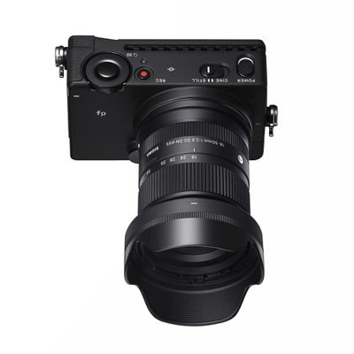 Sigma 18-50mm f/2.8 DC DN Contemporary Lens for Sony E Mount with Tiffen CPL Filter, 64GB SD Card, and Camera Bag Bundle (4 Items)