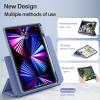 ABEIFAN Detachable for iPad Pro 11 inch (4th/3rd/2nd/1st) Case, iPad Air 5th/4th Gen Cover with Pencil Holder, Clear Acrylic Inner Cover for iPad Air 11 inch M3/M2 Magic Case, Auto Sleep/Wake, Purple view 4