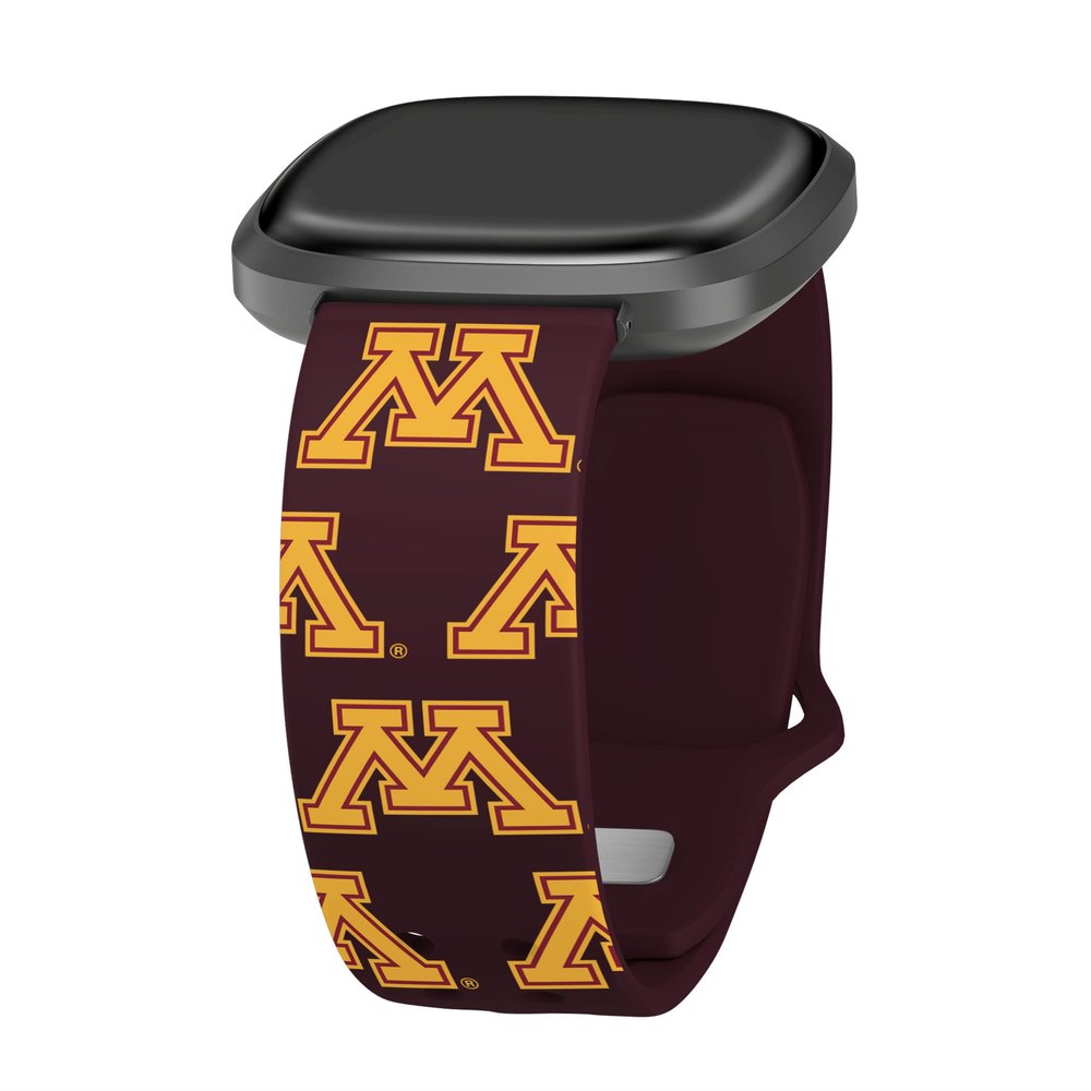 Affinity Bands Minnesota Golden Gophers HD Watch Band Compatible with Fitbit Versa 3 & Sense 1 (Short Repeating)