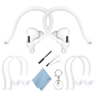 Adjustable Ear Hooks Compatible with AirPods 4, 3, 1, 2 and Pro & All in-Ear Headphones with Stems - 2 Pairs Secure & Comfortable Prevent Falls Ear Holders for Headphones - Easy to Install