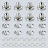 Pailvens Speaker Spikes Floor Protectors 8pcs, Adjustable Shockproof Speaker Isolation Stand Feet for HiFi Amplifier, Subwoofer, DAC Recorder, Turntable, Cone Base Pad with Adhesive, Silver view 1