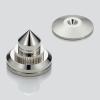 Pailvens Speaker Spikes Floor Protectors 8pcs, Adjustable Shockproof Speaker Isolation Stand Feet for HiFi Amplifier, Subwoofer, DAC Recorder, Turntable, Cone Base Pad with Adhesive, Silver view 2